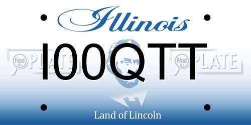 I00QTT Illinois License Plate