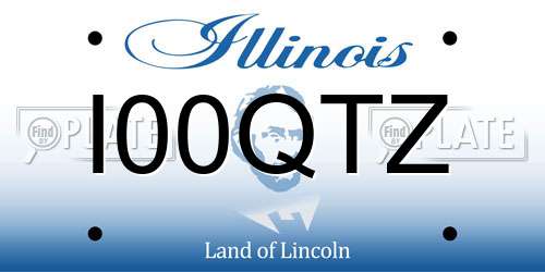 I00QTZ Illinois License Plate