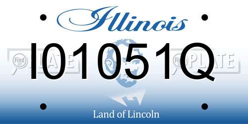 I01051Q Illinois License Plate