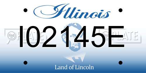 I02145E Illinois License Plate