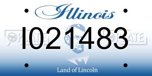 I021483 Illinois License Plate