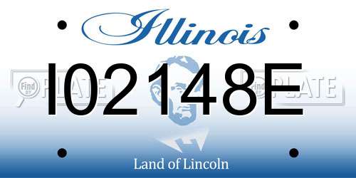 I02148E Illinois License Plate