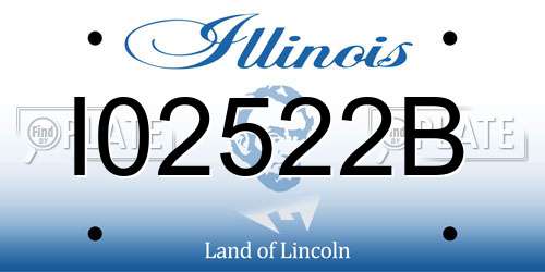 I02522B Illinois License Plate