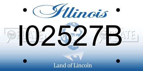 I02527B Illinois License Plate