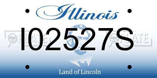 I02527S Illinois License Plate