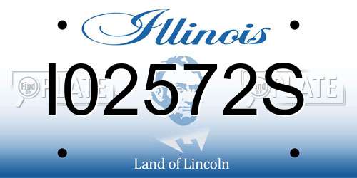 I02572S Illinois License Plate