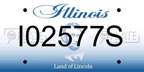 I02577S Illinois License Plate