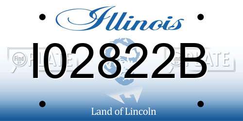 I02822B Illinois License Plate