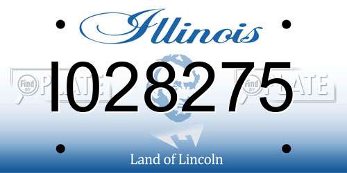 I028275 Illinois License Plate
