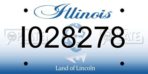 I028278 Illinois License Plate