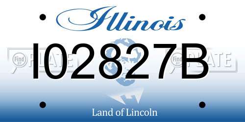 I02827B Illinois License Plate