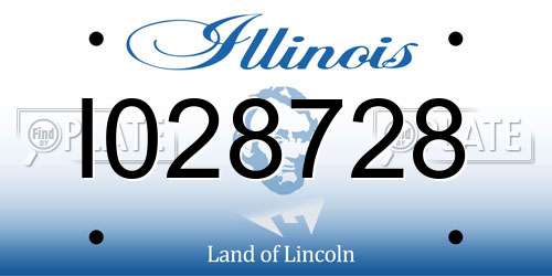 I028728 Illinois License Plate
