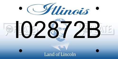 I02872B Illinois License Plate