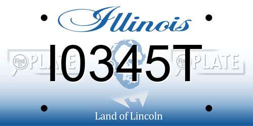 I0345T Illinois License Plate