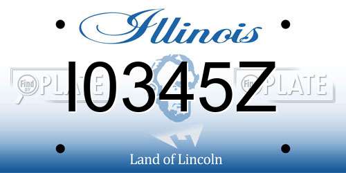 I0345Z Illinois License Plate