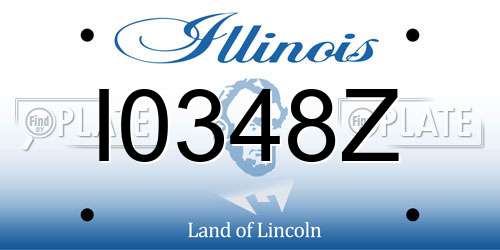 I0348Z Illinois License Plate