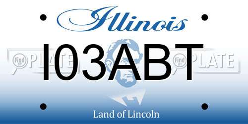 I03ABT Illinois License Plate