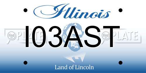 I03AST Illinois License Plate