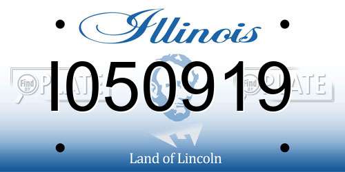 I050919 Illinois License Plate
