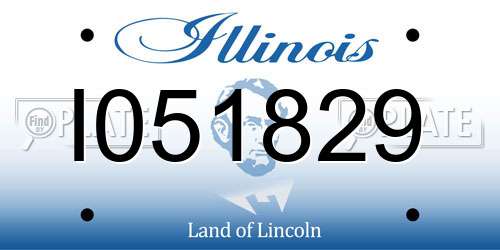 I051829 Illinois License Plate
