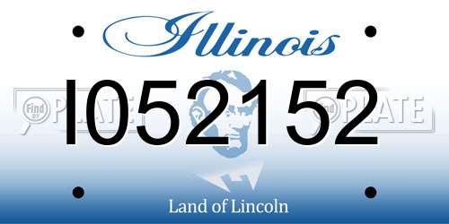 I052152 Illinois License Plate