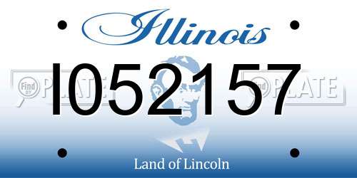I052157 Illinois License Plate
