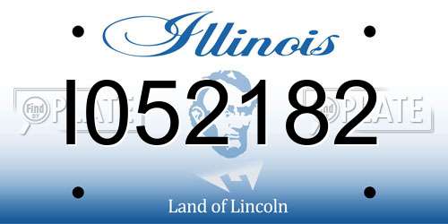 I052182 Illinois License Plate