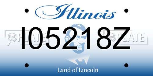 I05218Z Illinois License Plate