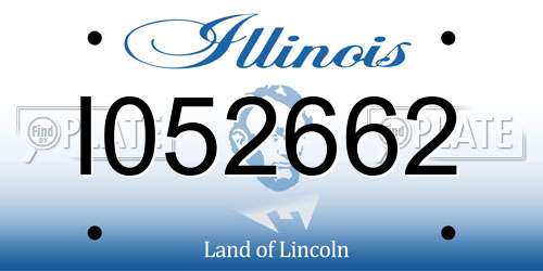 I052662 Illinois License Plate