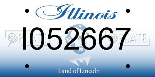 I052667 Illinois License Plate