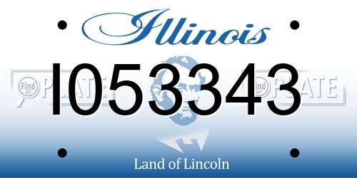 I053343 Illinois License Plate