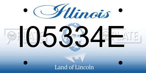 I05334E Illinois License Plate