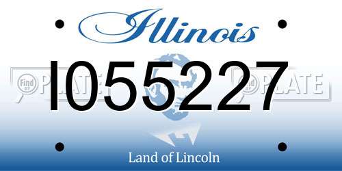 I055227 Illinois License Plate