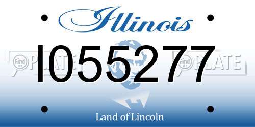 I055277 Illinois License Plate
