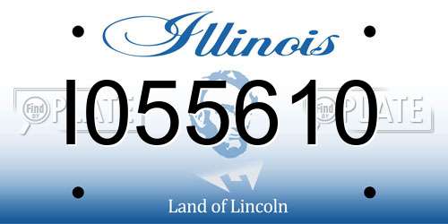 I055610 Illinois License Plate