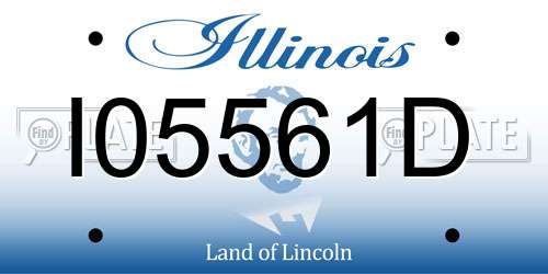 I05561D Illinois License Plate