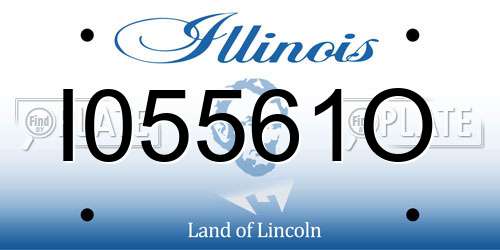 I05561O Illinois License Plate