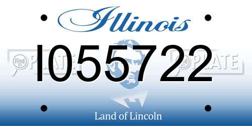 I055722 Illinois License Plate