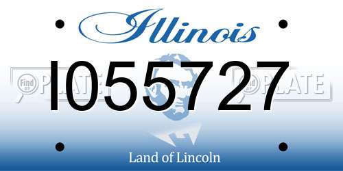 I055727 Illinois License Plate
