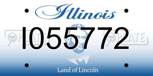 I055772 Illinois License Plate