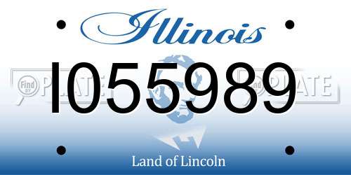 I055989 Illinois License Plate
