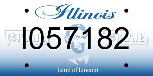 I057182 Illinois License Plate