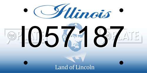 I057187 Illinois License Plate
