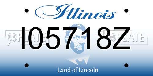 I05718Z Illinois License Plate