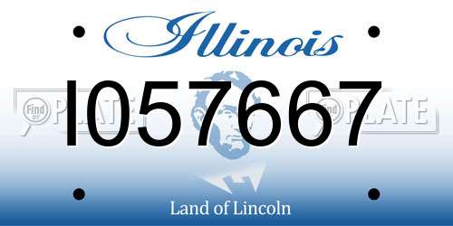 I057667 Illinois License Plate