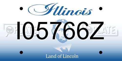 I05766Z Illinois License Plate