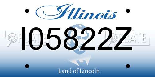 I05822Z Illinois License Plate