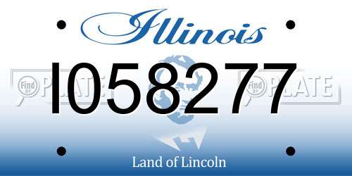 I058277 Illinois License Plate