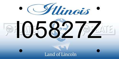 I05827Z Illinois License Plate