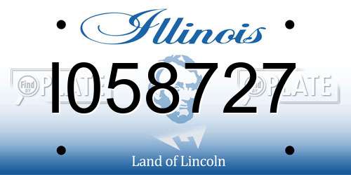 I058727 Illinois License Plate